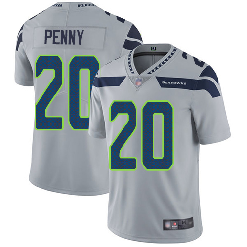 Seattle Seahawks Limited Grey Men Rashaad Penny Alternate Jersey NFL Football 20 Vapor Untouchable